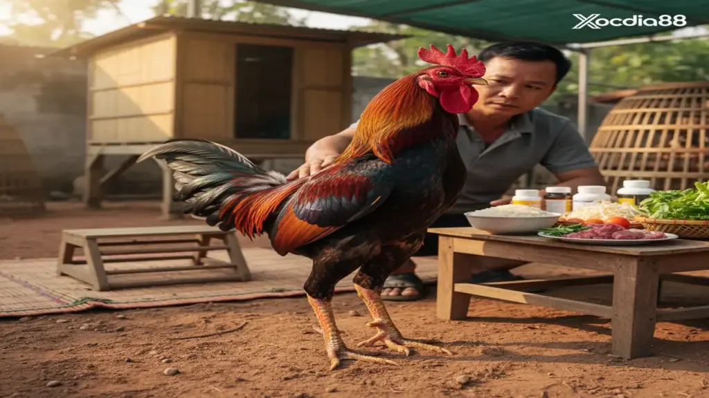 Chế độ chăm sóc giúp chiến kê luôn sung Xocdia88