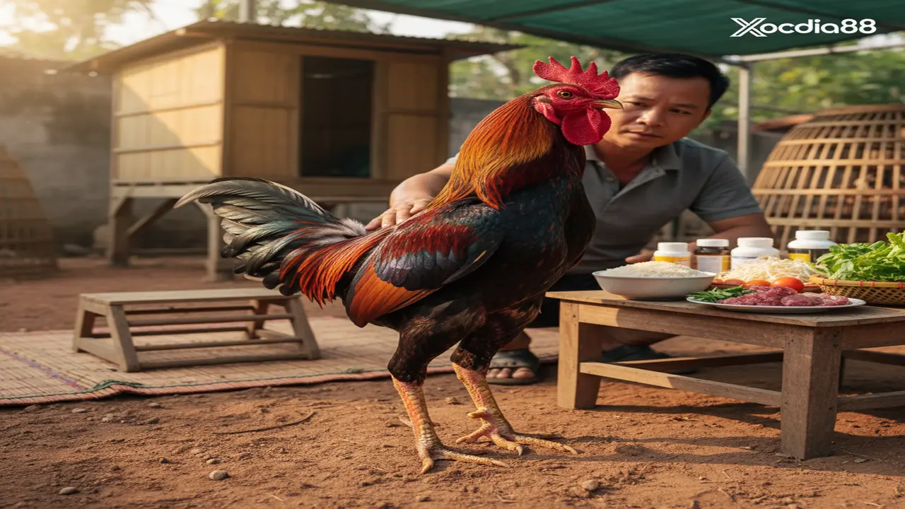 Chế độ chăm sóc giúp chiến kê luôn sung Xocdia88