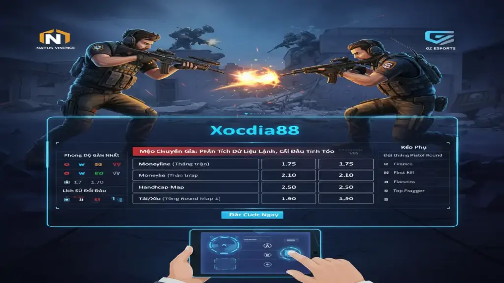 Tỷ lệ kèo CS:GO từ các chuyên gia Esports Xocdia88