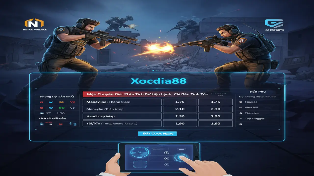 Tỷ lệ kèo CS:GO từ các chuyên gia Esports Xocdia88