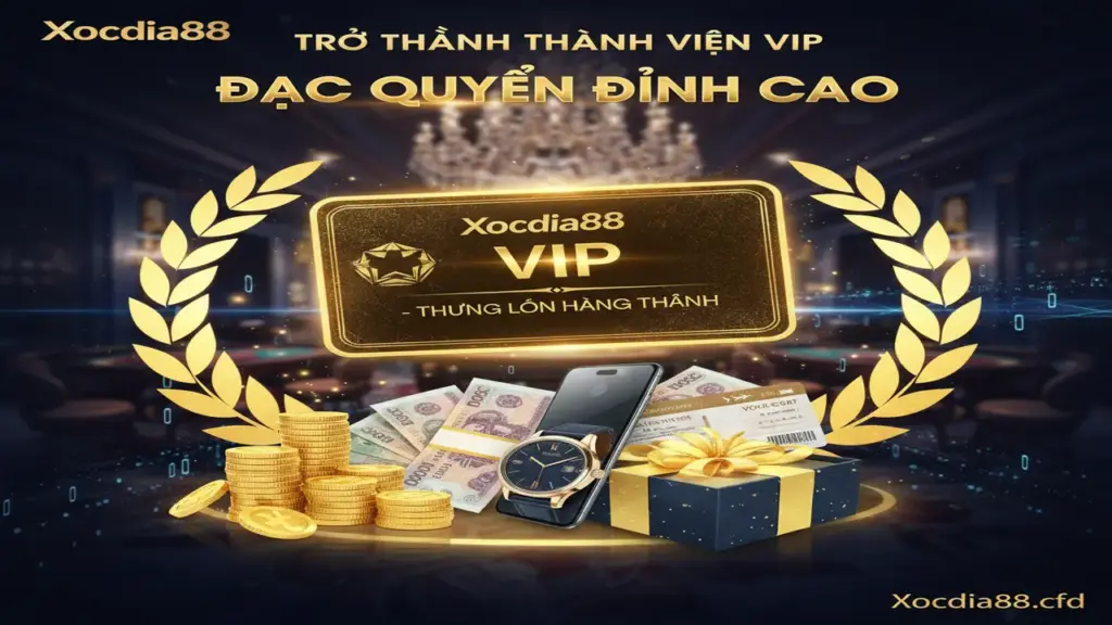 Đặc quyền VIP: Thưởng lớn hàng tháng Xocdia88