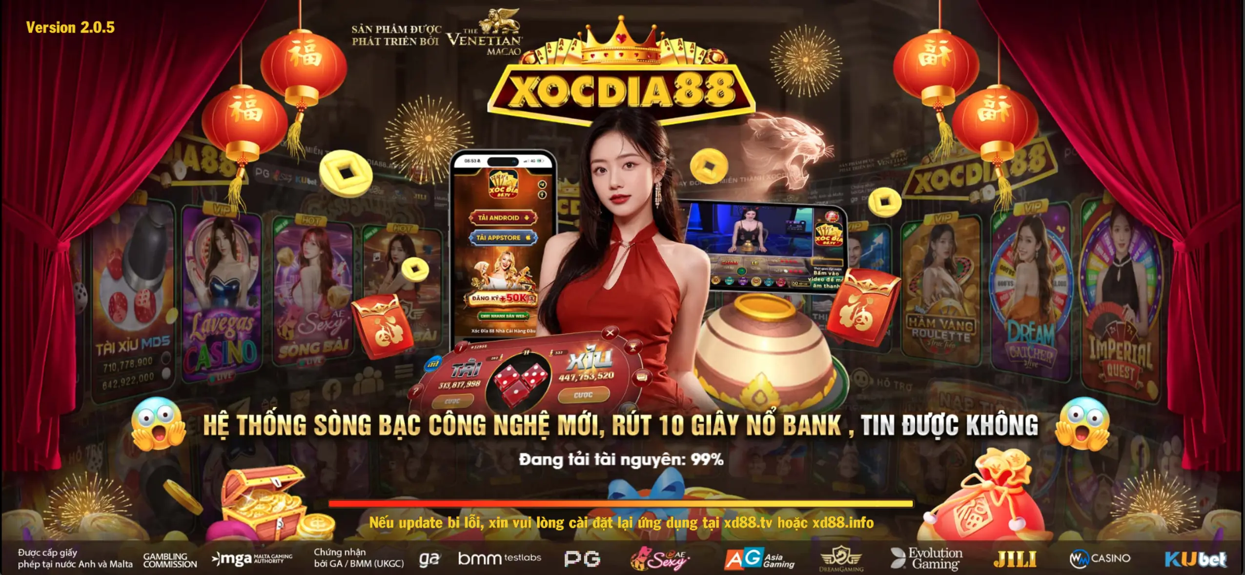 Giao diện chờ màn hình Xocdia88